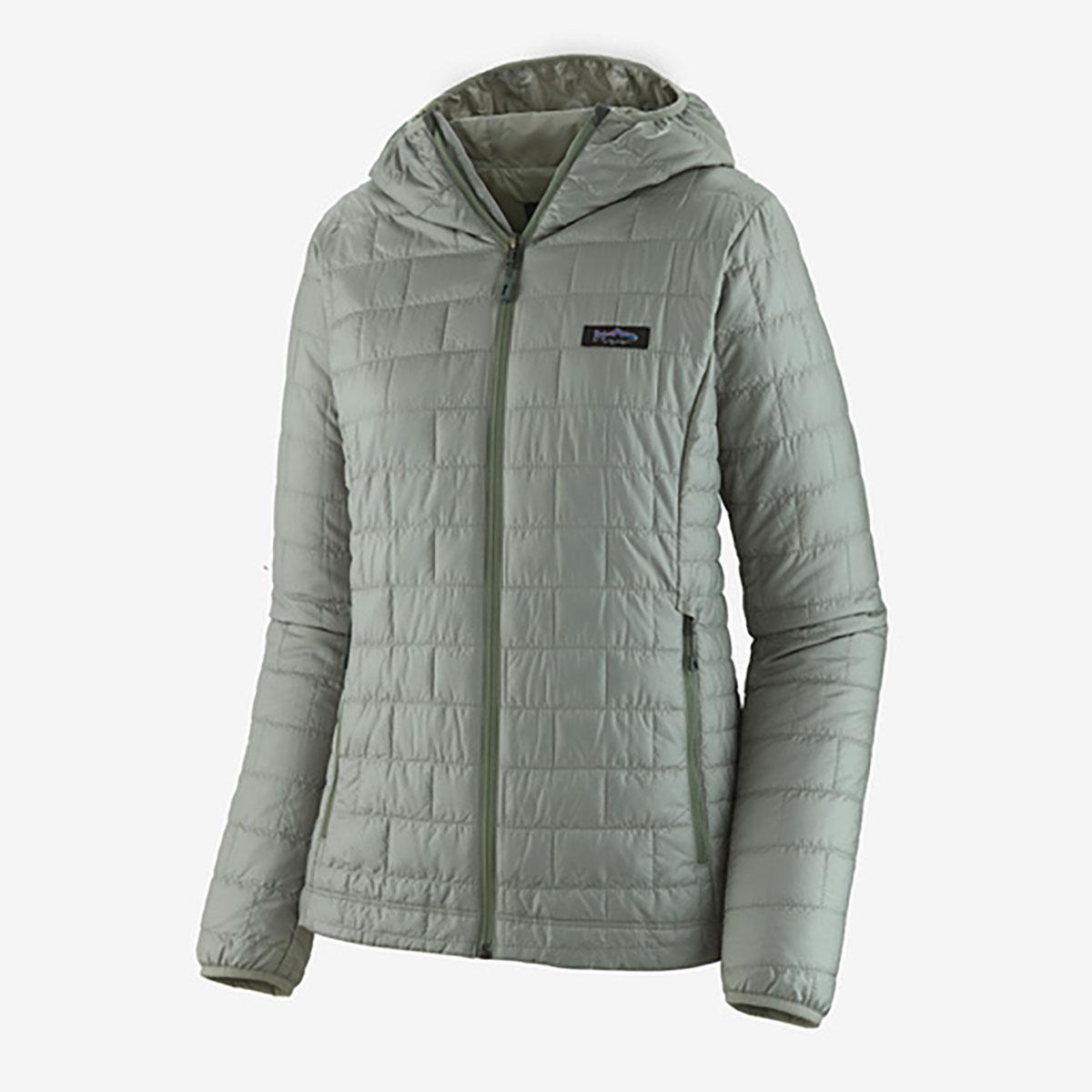 Patagonia Nano Puff Fitz Roy Trout Hoody Women's in Sleet Green